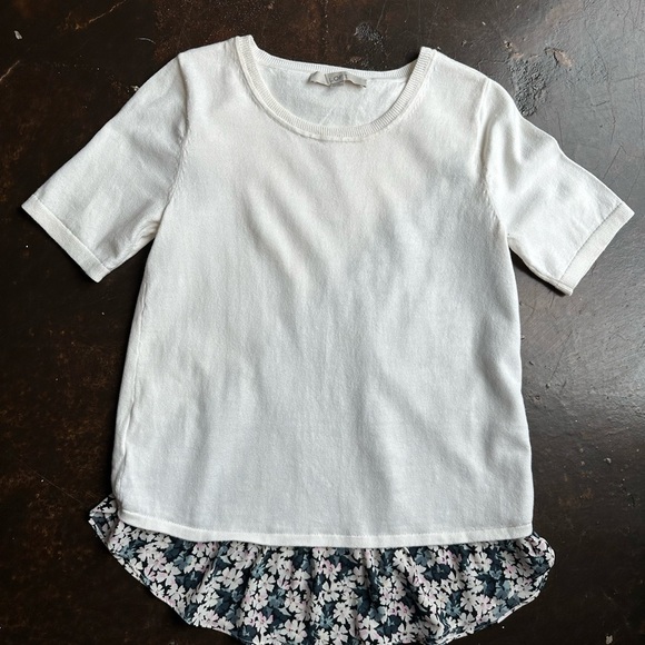 Loft Elegant Cream Floral Women's Top (792) - Picture 9 of 12